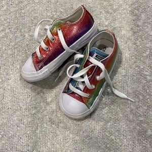 Rainbow Converse toddler 8